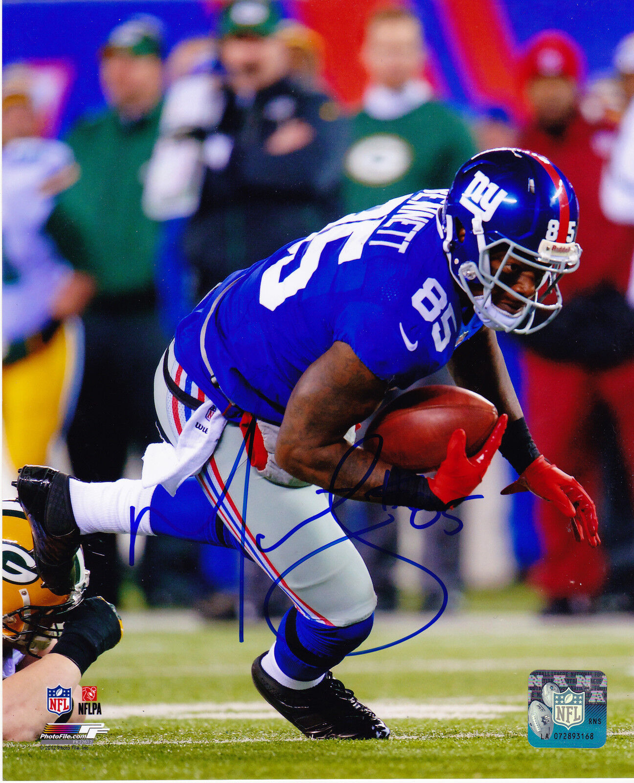 MARTELLUS BENNETT NEW YORK GIANTS ACTION SIGNED 8x10