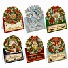 6Pcs DIY Pearl Diamond Painting Christmas Cards, 3D Greeting Card Craft Kits with Resin Pearls, Handmade Holiday Cards for Adults, Christmas Gifts & Decorations