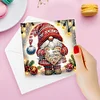 6Pcs DIY Christmas Goblin Diamond Painting Greeting Cards