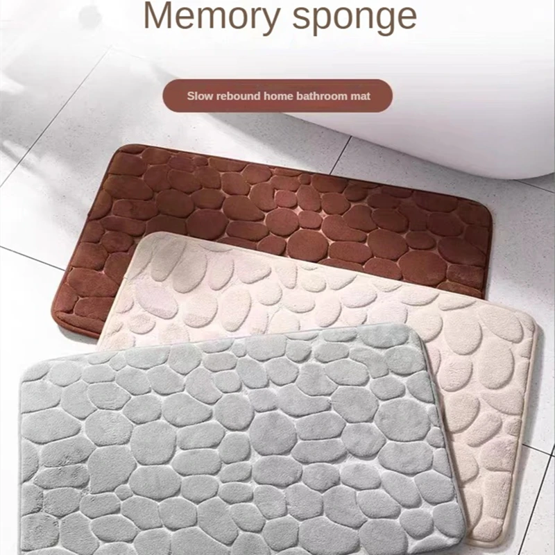 Likron Watches Premium Cobblestone Embossed Bath Mat Ultra-Absorbent Non-Slip Bathroom Rug