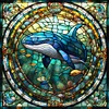 Diamond Painting-DIY Full Round Drill Stained Glass Art Whale