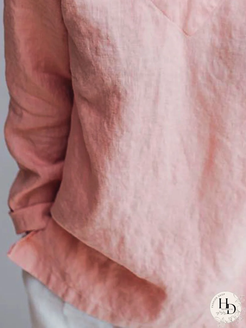 V Neck Casual Plain Tops