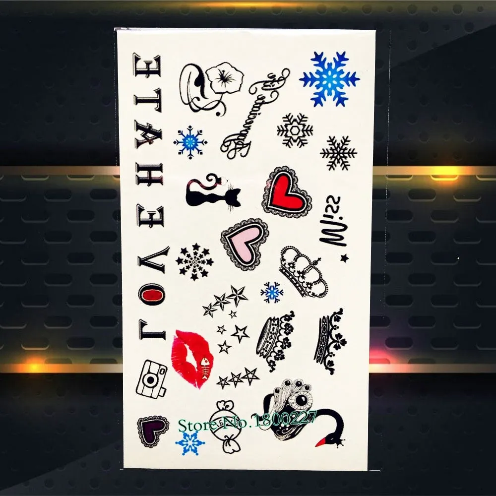 1PC Special Symbol Tattoo stickers PAQ-069 Letter Sign Water Transfer Tattoo Paste Sexy Men Removable Tattoo Women Inspire 2016