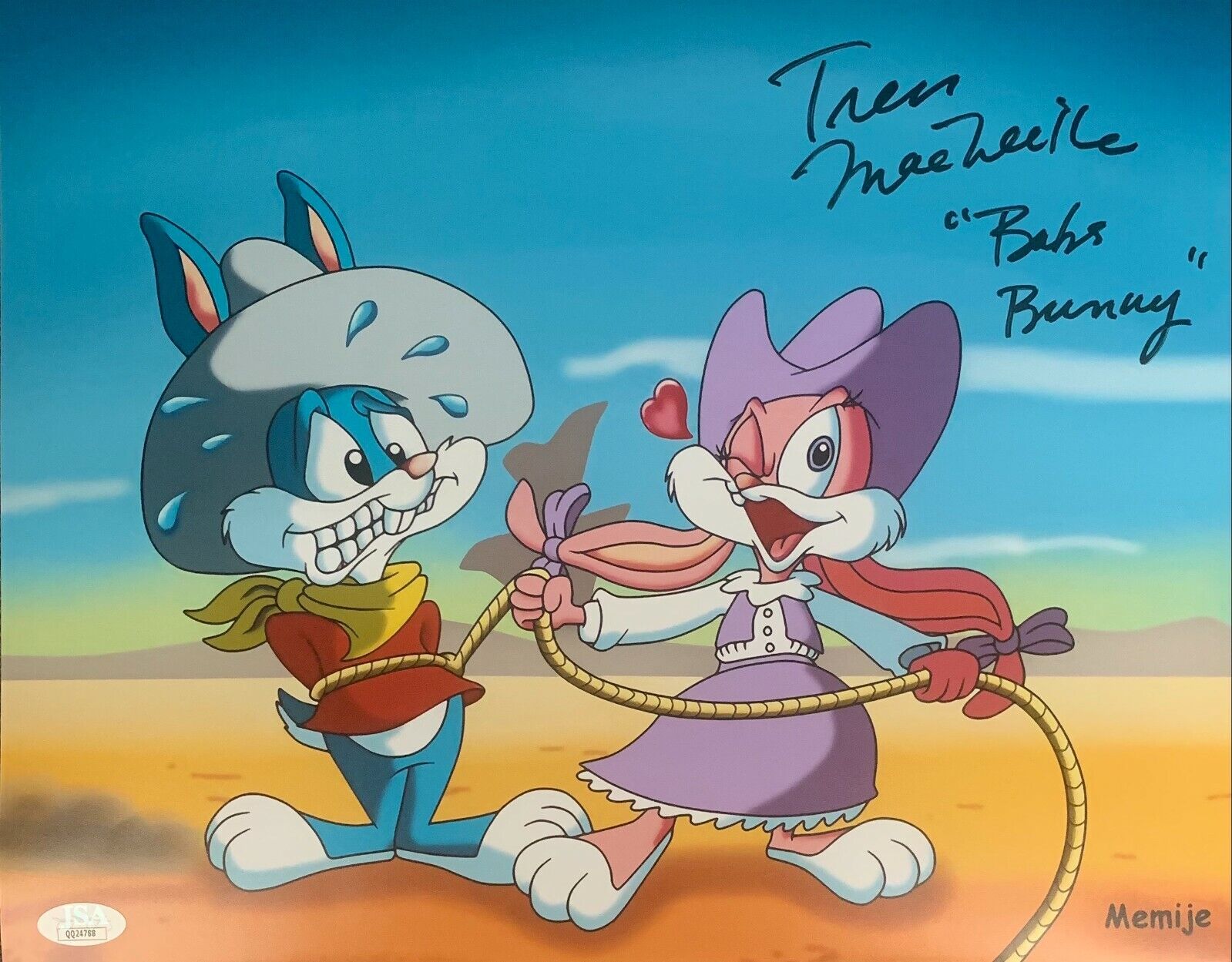 Tress MacNeille autograph signed inscribed 11x14 Photo Poster painting JSA Tiny Toon Babs Bunny