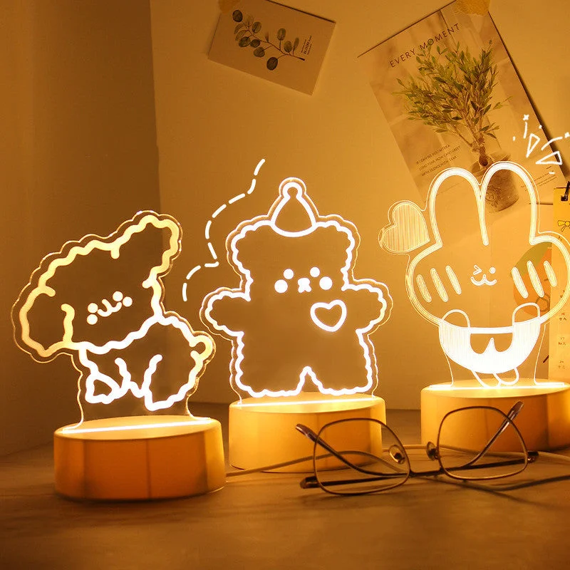 Cute 3D Acrylic Lamp