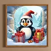 Diamond Painting-DIY Full Round Drill Gift-Giving Penguin