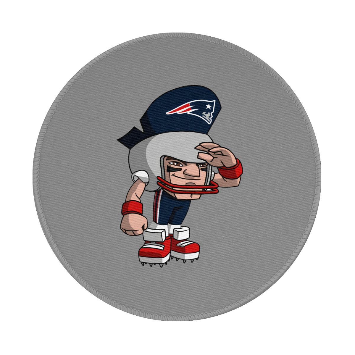 New England Patriots NFL Rusher Gaming Round Mousepad for Computer Laptop