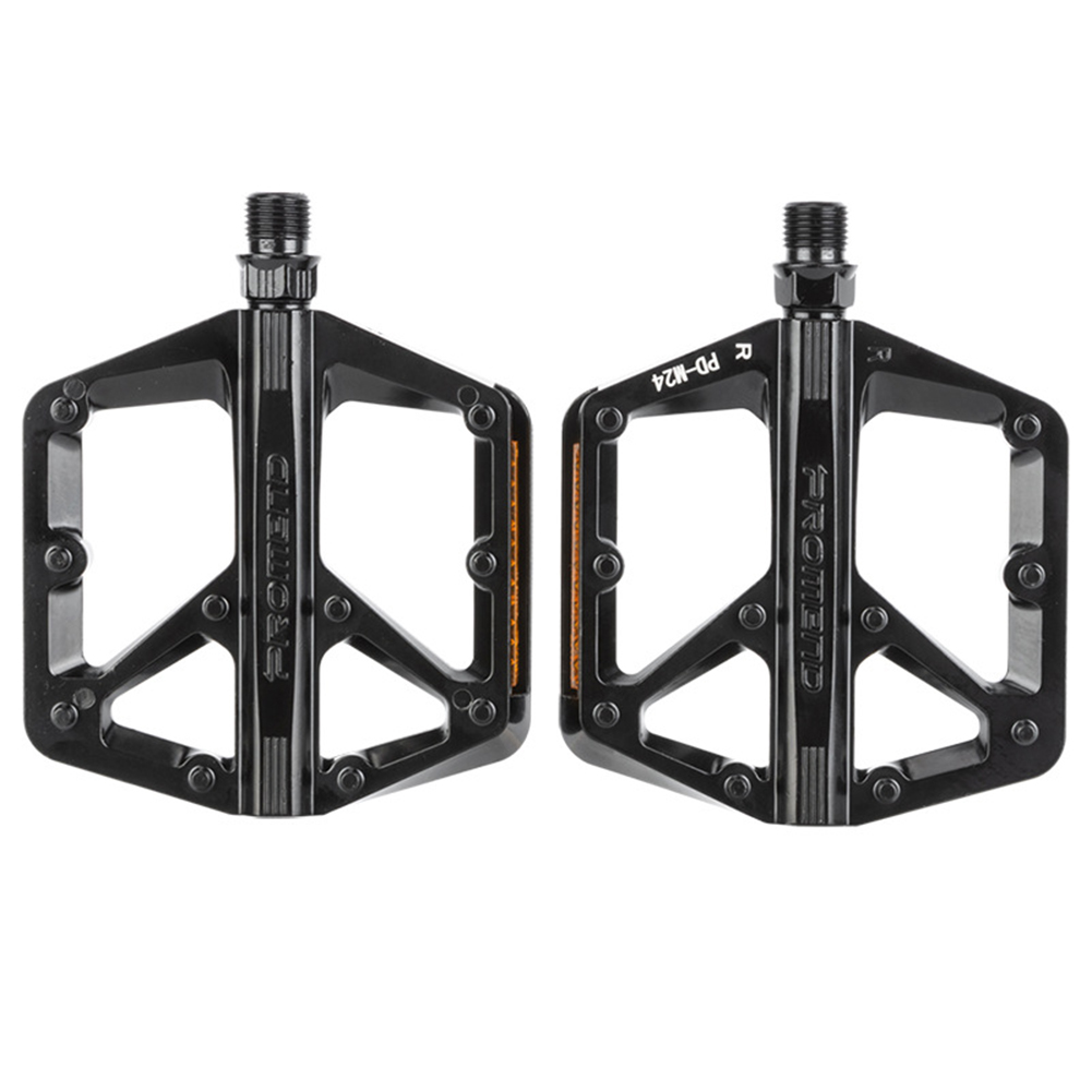 

PROMEND Mountain Bike Aluminum Alloy Pedals w/ Reflector Double DU Footpegs, 501 Original