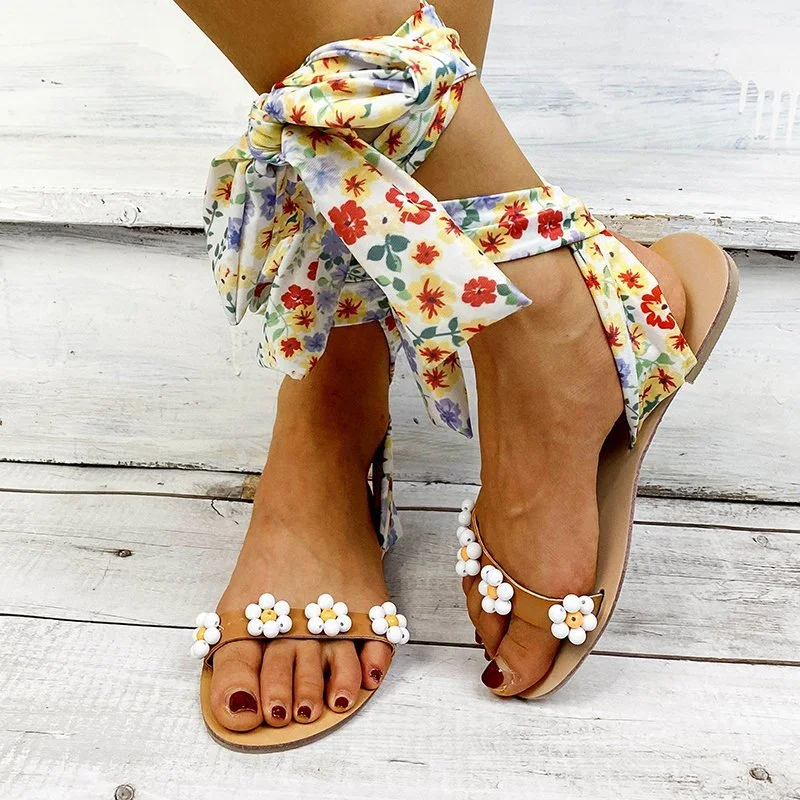 Sunflower Bandage Flat Sandals