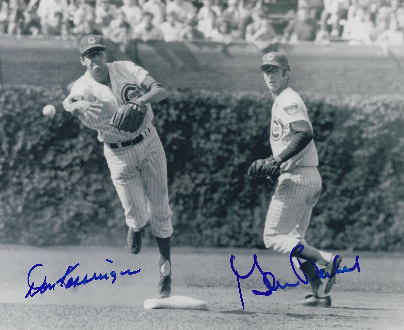 Signed 8x10 DON KESSINGER & GLENN BECKERT Chicago Cubs Autographed Photo Poster painting - COA