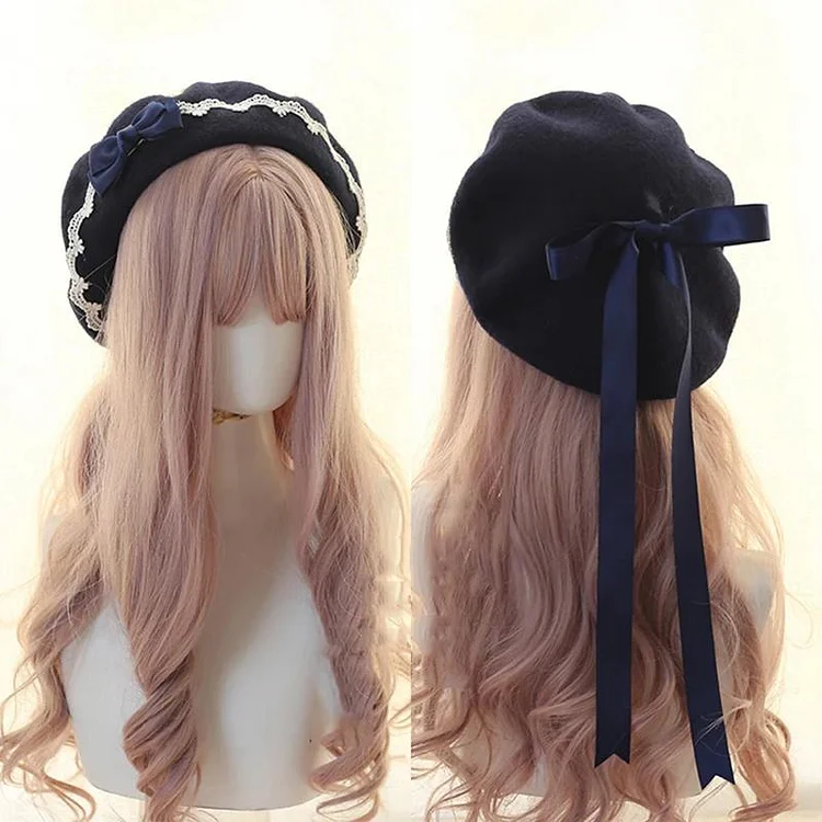 Bow Knot Beret Hat