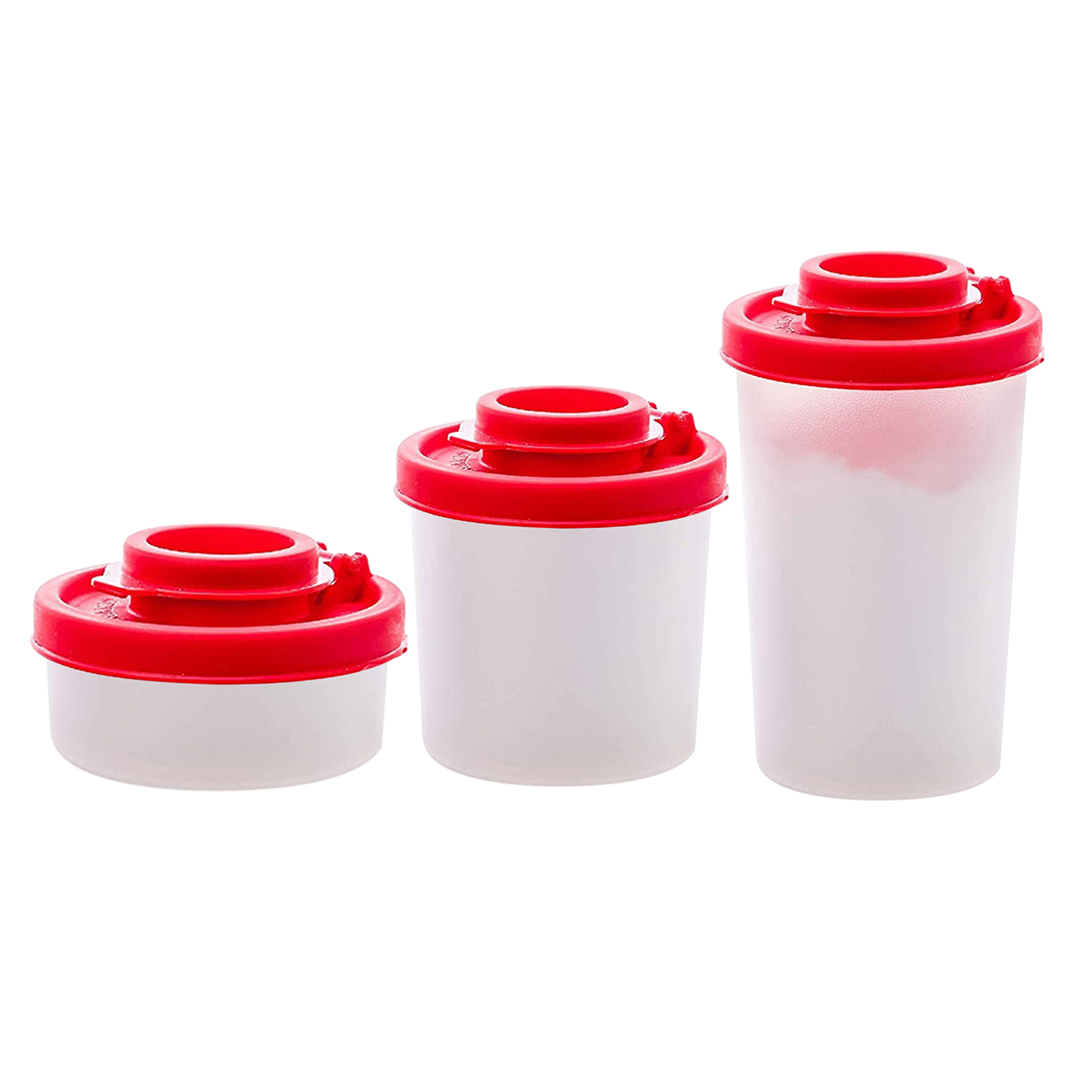 

Plastic Spice Jars Bottles - Empty Seasoning Containers with Red Shaker Lid, 501 Original