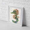 DIY Resin Beach Art Craft Kit with Frame, Resin Art Sea Glass Craft, Ocean Color Design, Materials for Adults Home Decor Desk Display, Ocean Themed DIY Kit Set and Creative Birthday Gift