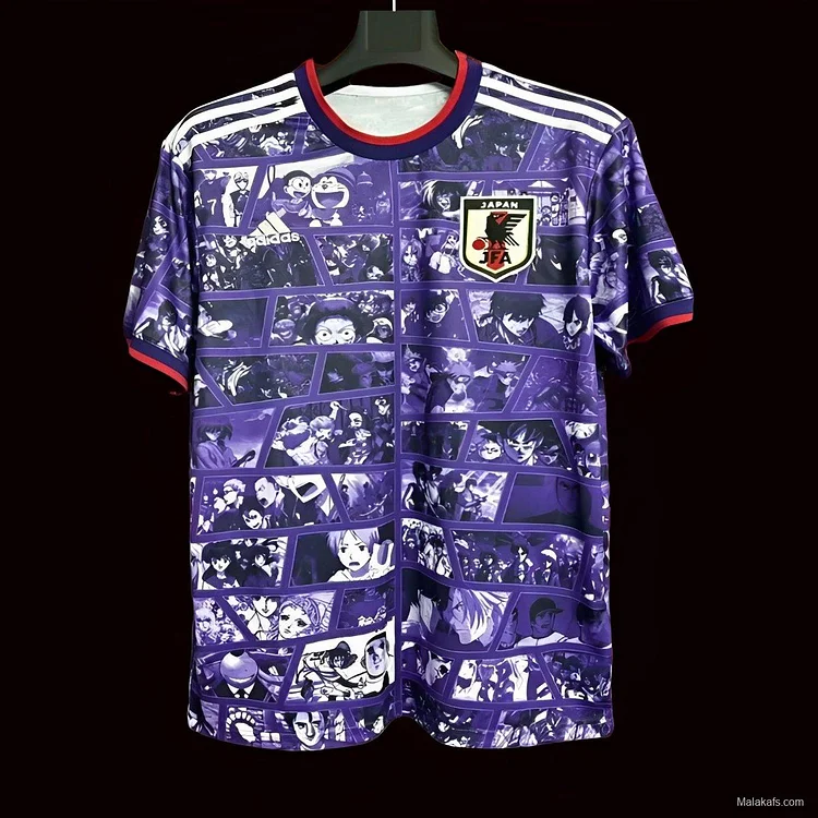 2024 Japan Special Edition Cartoon Purple Football Shirt Jersey