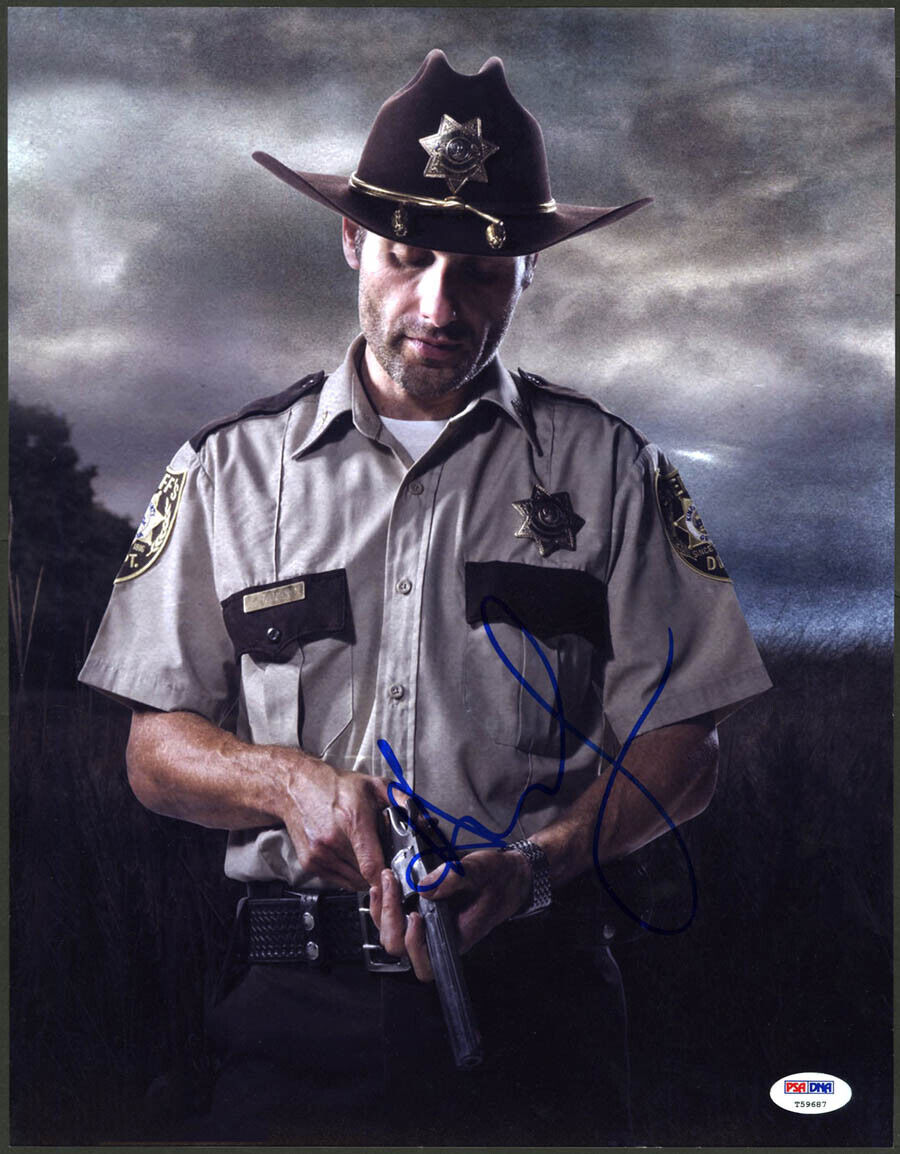 Andrew Lincoln SIGNED 11x14 Photo Poster painting Rick Grimes Walking Dead PSA/DNA AUTOGRAPHED