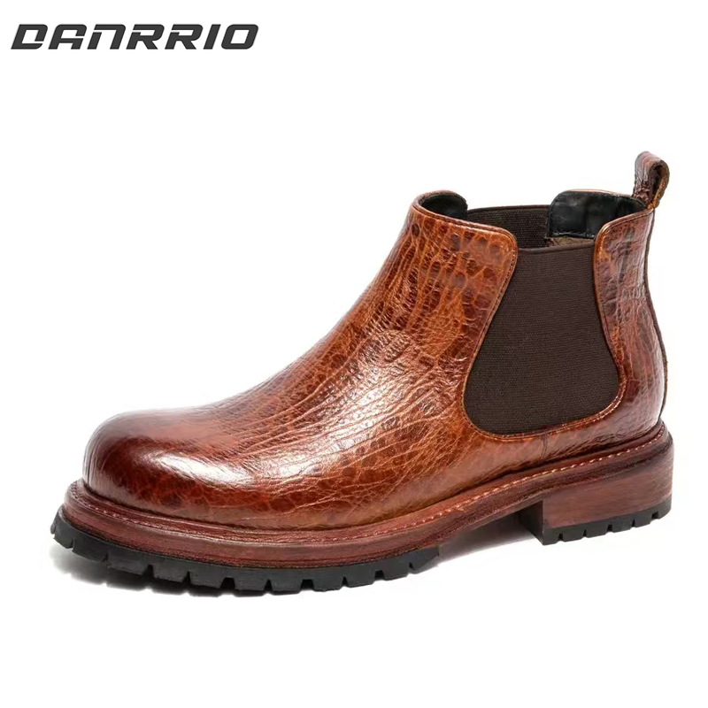 DANRRIO Goodyear Craft Handmade Rrtro Buffalo Leather Chelsea Boots DANRRIO.COM DANRRIO