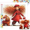 Girl & Dog-Full Square Diamond Painting(35x35cm)