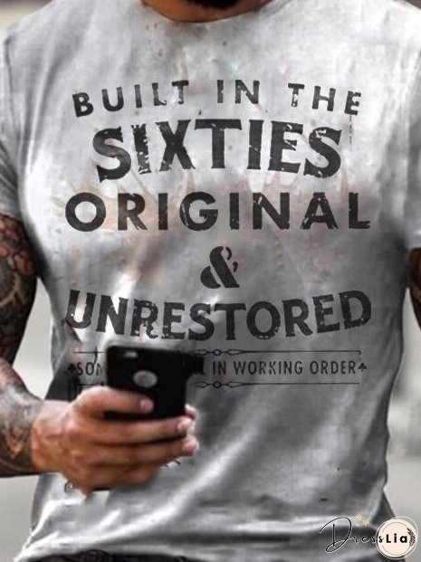Built In The Sixties Unrestored Motorcy Printed T-shirt