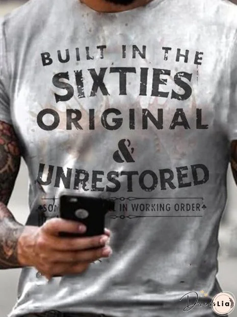 Built In The Sixties Unrestored Motorcy Printed T-shirt
