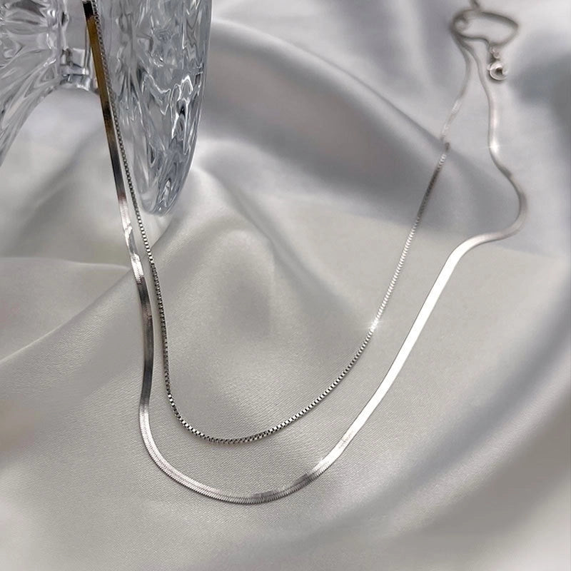 Copper Minimalist Geometric Heart Shape Rectangle Pendant Necklace