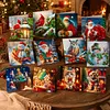 12Pcs Diamond Painting Santa Claus Greeting Card Set with Envelope