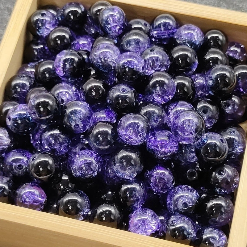 50 PCS/Package Diameter 10mm Diameter 8mm Glass Crackle Glass Beads Round Jewelry Accessories