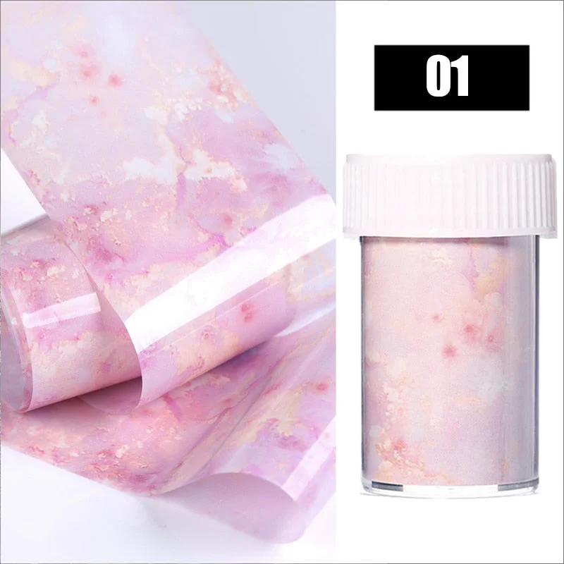 Nail Foils Marble Series Nail Transfer Foils Decorations DIY Idea Nail Art Transfer Sticker Decals Nail Accessories 4*100cm