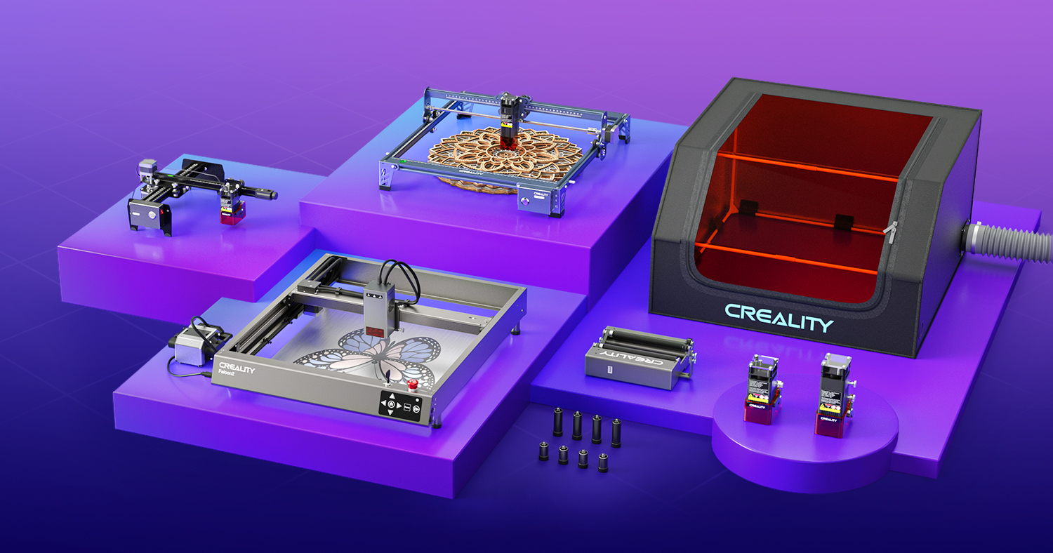 Creality Laser Engraving Module Kit 1.6W 0.06mm High-Precision Engraving  Powerful Engraving Wide Range for Ender-3/CR-10