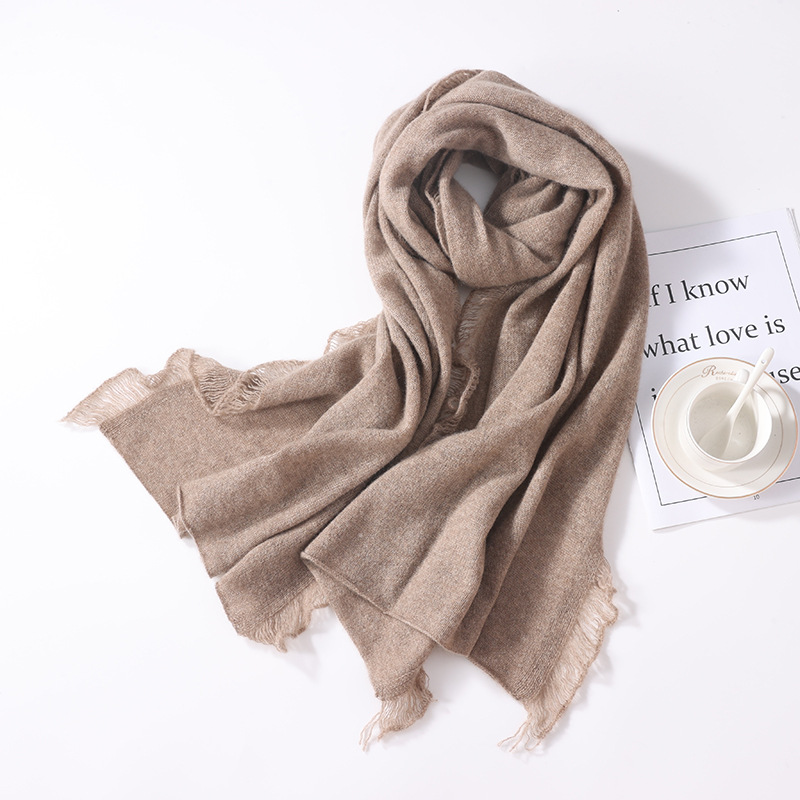 100% Cashmere Scarf Women's Tassel Fashion REAL SILK LIFE