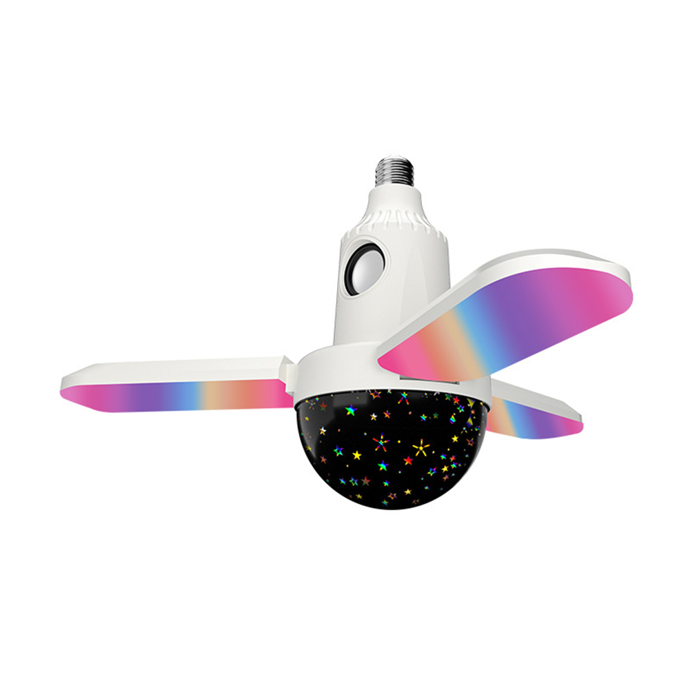 

LED Bluetooth Music RGB Colorful Light 40W E27 3-Leaf Foldable Ceiling Lamp, 501 Original