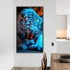 Diamond Painting-DIY Full Round Drill Fierce Tiger(70*40 CM)