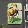 Pin Up Girl 1950s Woman - Vintage Metal Signs - 20*30cm/30*40cm