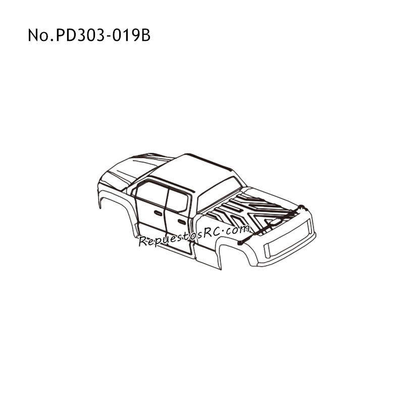 PD RACING TR16ii Piezas para Coches RC Carrocer&iacute;a del Coche PD303-019B PD303-019G PD303-019R