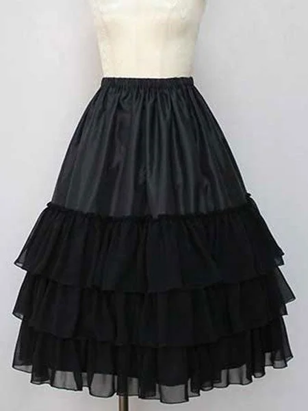 Chiffon layered Petticoat Pleated Underskirt Novameme