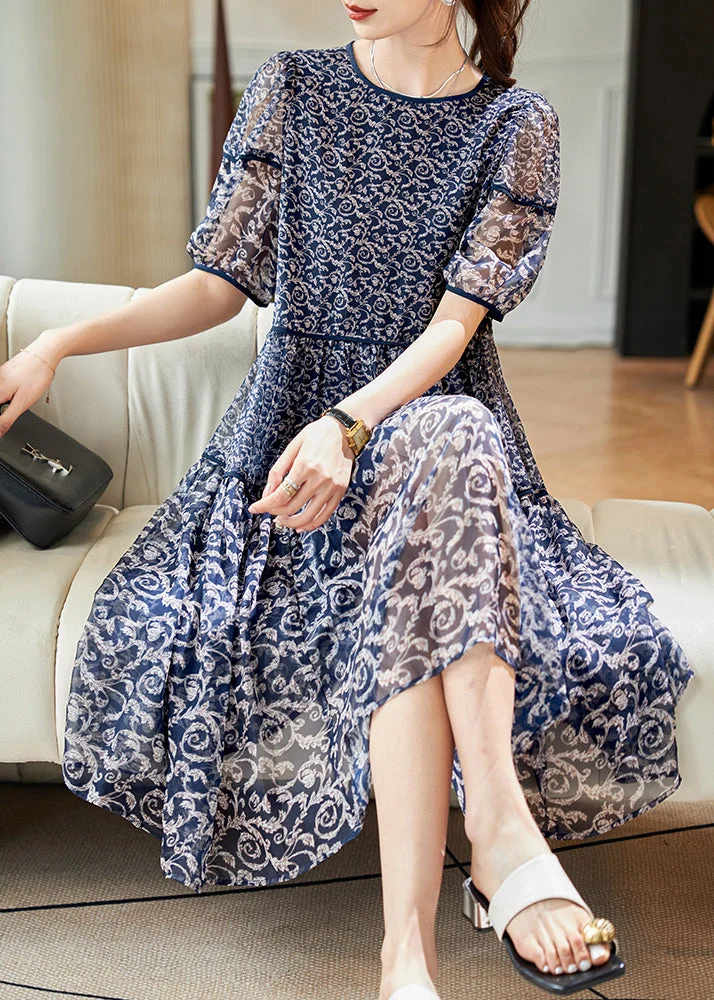 white christmas dresses Boho Black O Neck Asymmetrical Design Patchwork Chiffon Dresses Summer –  Omychic