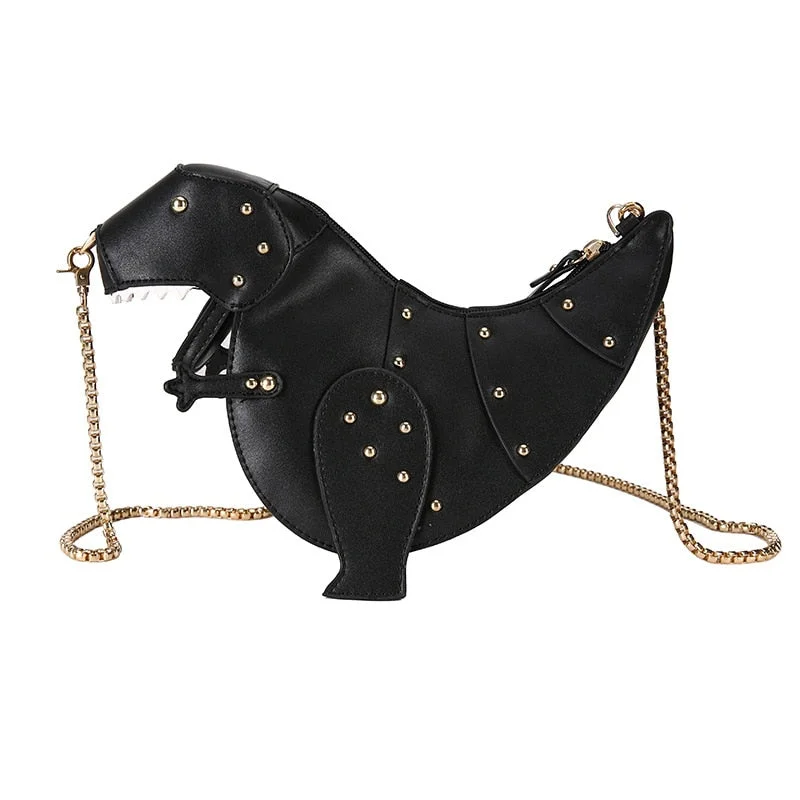 Dinosaur Design Rivets Women's Purses and Handbags Shoulder Chain Bag Designer Small Crossbody Bag Female Clutch Bag