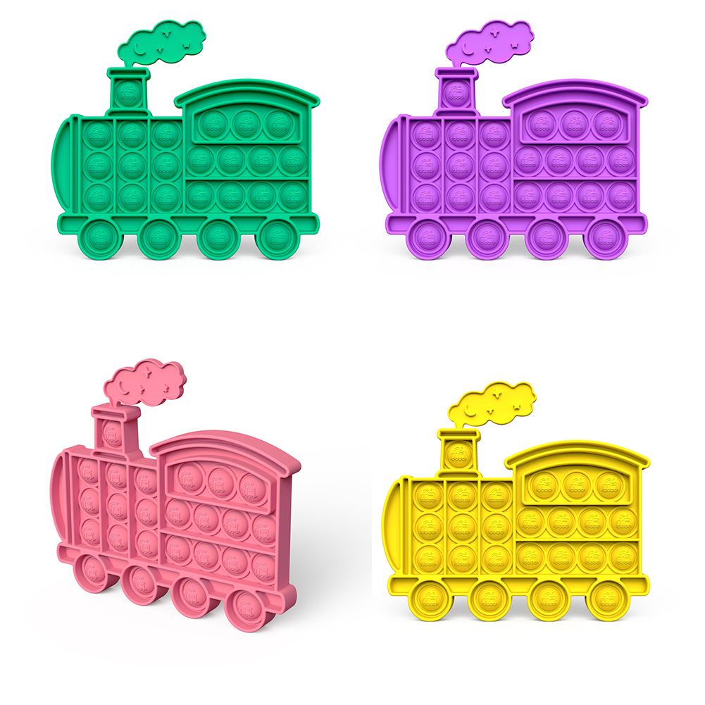 

Train Push Bubble Sensory Toys Early Education Autism Squeeze Puzzle Toys, Purple, 501 Original