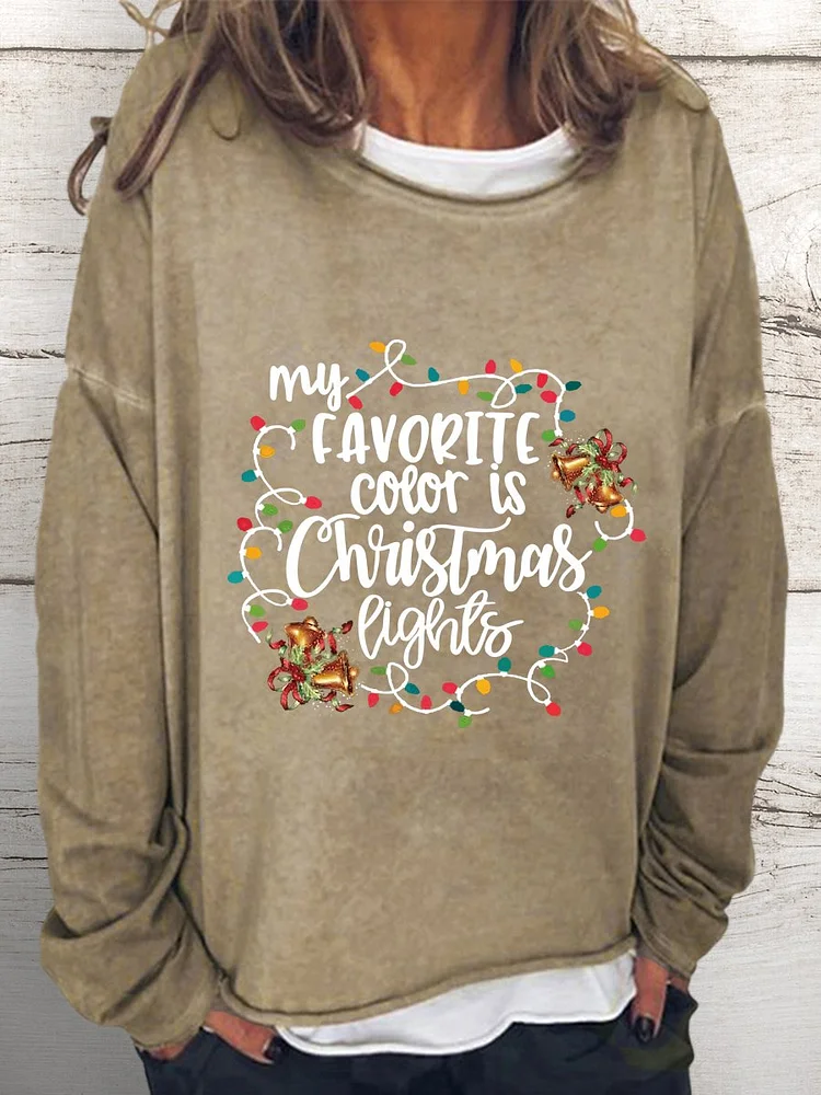 My Favorite Color is Christmas Lights  sweatshirt-607359-Annaletters