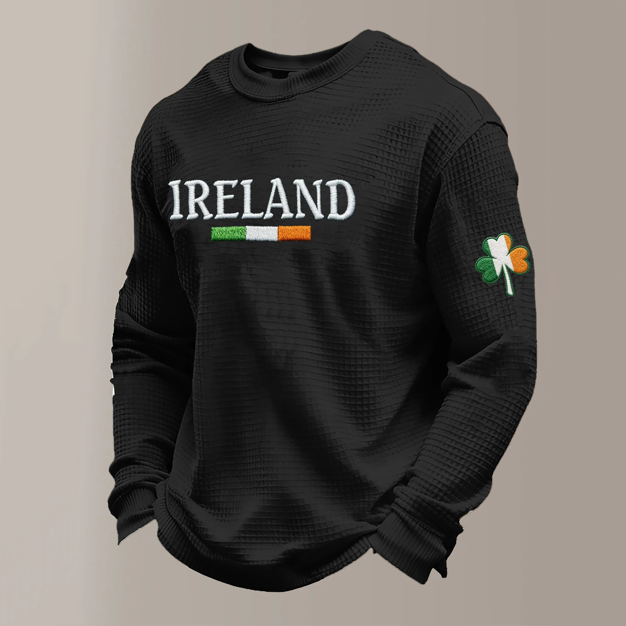 Men's St. Patrick's Day Printed Long-sleeve Sweatshirt artswardrobe