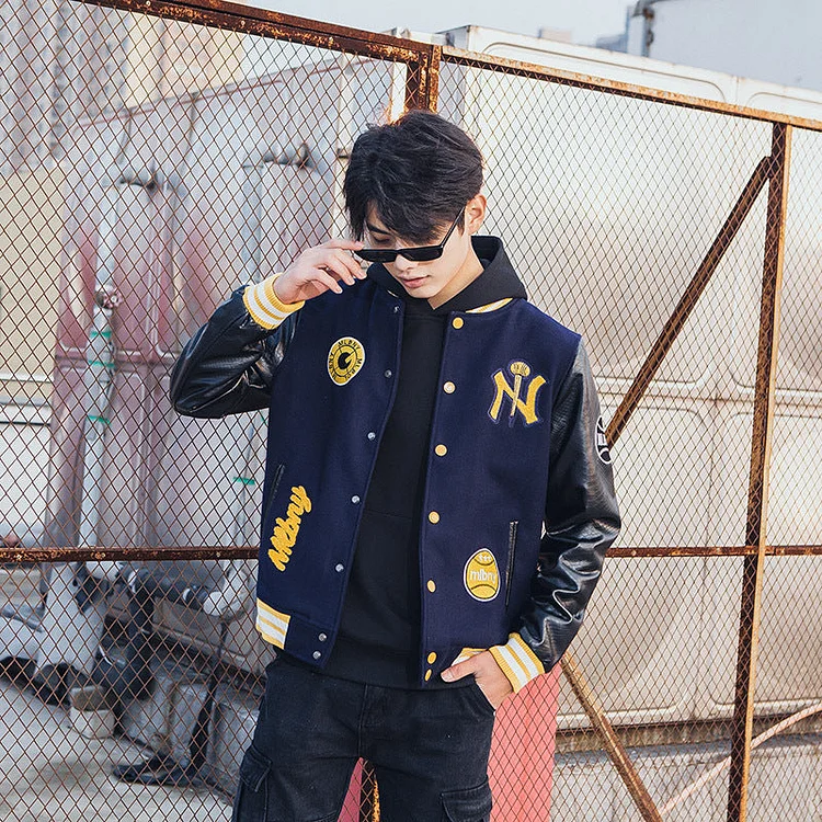 Yankee Letterman Jacket Outfit Senior Jackets Varsity Baseball College Coat Mlbny Spring and Autumn Baseball Uniform Jacket Men and Women