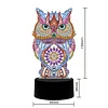 5D DIY Diamond Painting 7 Color Night Light Lamp Home Decoration Ornament Gift Kit(Owl)
