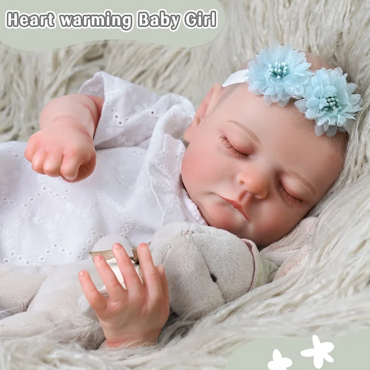 Babeside Noah 20" Realistic Reborn Baby Dolls Infant Girl Sleeping Flower Angel