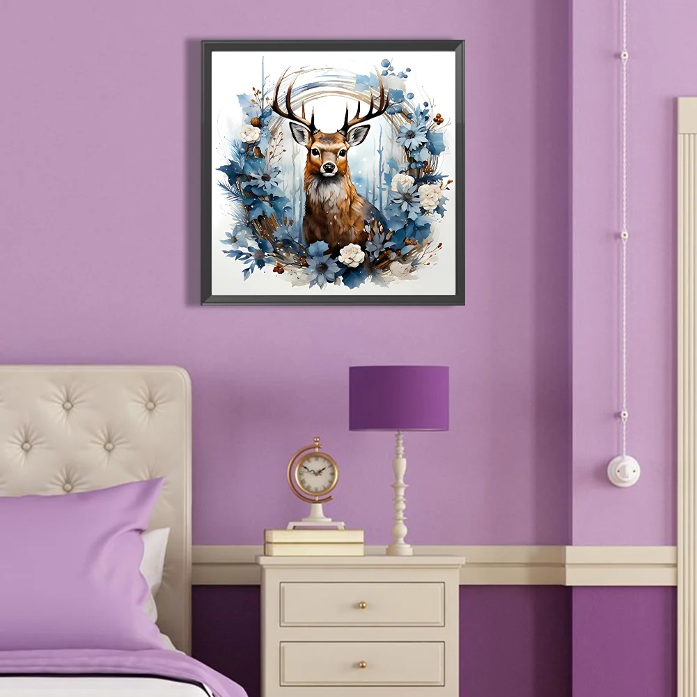 Diamond Painting - Full Round Drill - Garlan Deer(Canvas|40*40cm)