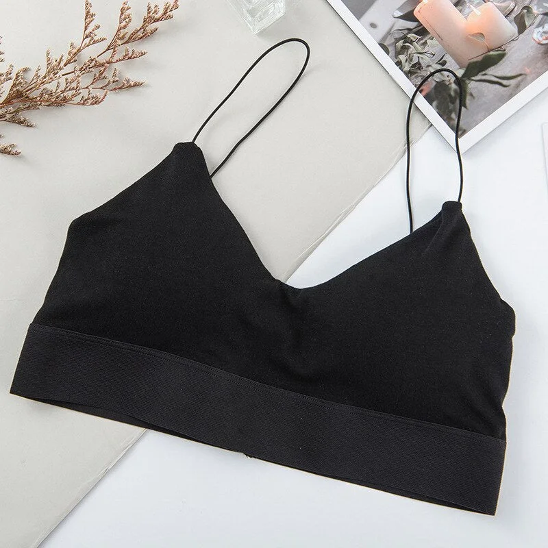 Women Backless Bra Seamless Push Up Bralette Underwear Sexy French Wire Free Brassiere Top Cotton Low Back Secret Lingerie