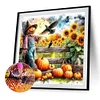 Diamond Painting-DIY Full Round Drill Autumn Sunflower(40*40 CM)