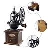 Wheel Design Vintage Manual Coffee Grinder With Ceramic Movement Retro Wooden Manual Coffee Grinder