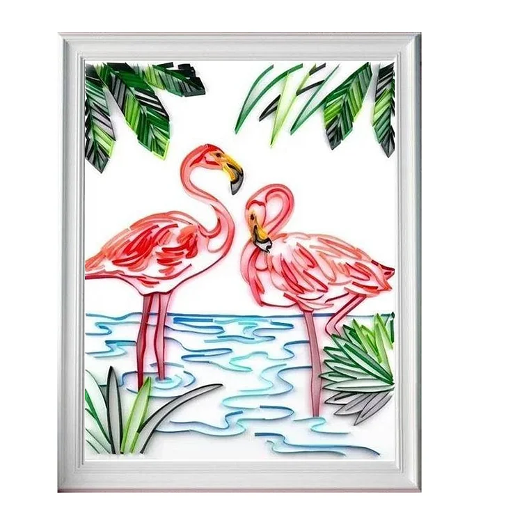 Paper Filigree painting Kit - Flamingo