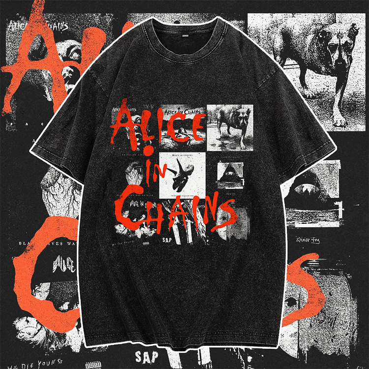 Davidhawaii100% Cotton Casual Vintage Trendy Street Rock Band Album T-Shirt - 100% Cotton