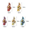 5pcs Paintng Musical Notes Key Chains