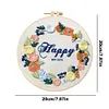 Flower-DIY Embroidery Kit with Pattern Cotton Threads Needles Hoop 30*30cm/11.81*11.81in tapestrymarket